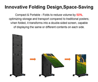 DWYINYA P2.5 Totem LED Portatile Pieghevole per Interni/Esterni, Display Digitale 1080P con Supporto da Pavimento