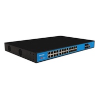 Ewwind 10G, saklar Ethernet terkelola L2 untuk kamera IP CCTV kualitas tinggi 24 * GE + 4 * TF + 1 *