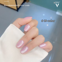 Vinimay TPO Free Light 9 couleurs Gel magnétique effet œil de chat réfléchissant de haute qualité avec logo personnalisé, blanc clair lune