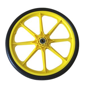 Rueda de Carretilla con Llanta de Poliuretano PU de 20X2.125 Pulgadas, Resistente a Pinchazos, con Varilla Lisa Disponible - Product Image 3