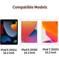 Protecteur d'écran en verre trempé, pour tablette HD transparent 2.5d, 10.2 pouces, avec outil d'installation, pour iPad 9 2021, iPad 8 2020, iPad 7 2019