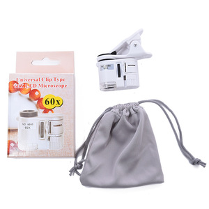 Handheld Magnifier 60X With Led Light Mobile Phone Clip For Scientific Research And Teaching - Product Image 3