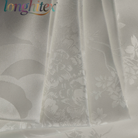 Longhitex Jacquard Satin élastique 58 pouces, motif imprimé, antistatique, 95% polyester, 5% élasthanne, poids moyen, vêtement pour filles/femmes