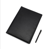 Carpeta de documentos comerciales A4 personalizada, Cartera de cuero de tablero ejecutivo para productos de archivo de firma de contrato de Conferencia