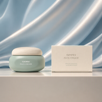 Harga Pabrik Kemasan Kosmetik Mewah 30g 50g, Botol Kaca Frosted untuk Perawatan Kulit dengan Tutup Bola dan Pipet