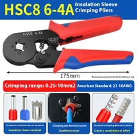 Ensemble de pinces à sertir à quatre faces pour bornes de tubes européennes HSC8 6-4A