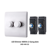Variateur de lumière standard britannique 400VALED, contrôle bidirectionnel (prise en charge des impulsions montantes et descendantes) pour éclairages LED/halogènes de 3 à 400 Watts