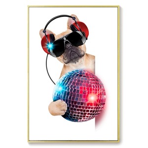 <strong>Personalized</strong> Cartoon Animal Wall Art Deco <strong>Dog</strong> Music Poster Print Canvas for Kids Room Living Room Pet Store Home Decoration - Product Image 5