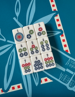 Set Ubin Mahjong Amerika 165 Buah dengan Karakter Bernomor dan Gambar Burung Alami untuk Meja Permainan di Rumah