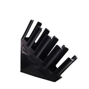 Schwarzer 4-Sektions Kunststoff schräger Arbeitsplatttischbecher und Deckel Organisator Farbe weiß/schwarz/rot/braun/tiel