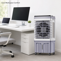 Refroidisseur d'air évaporatif électrique télécommandé FJ-820ADLR avec roulettes, refroidissement uniquement jusqu'à 11 899 BTU/h, usage domestique et commercial
