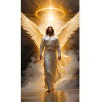 1PC DIY 30x40cm Portrait de prêtre Décoration intérieure Peinture diamantée Ronde complète 5D Acrylique Thème religieux Kit de peinture diamantée moderne