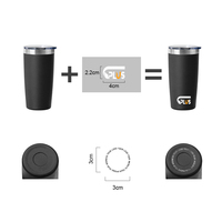 Tasse à café de voyage à gravure laser Tasse thermique 10 oz 20 oz Camping Tumbler Thermos Tasse de voiture à revêtement en poudre avec logo