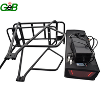 Batterie de vélo électrique au lithium GEB rechargeable de haute qualité 48V 13Ah 20Ah, pack de batterie Li-ion pour porte-bagages arrière avec chargeur pour vélo électrique