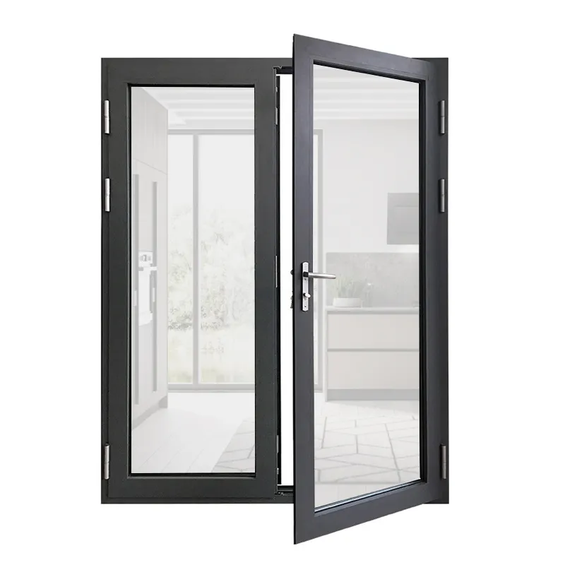 French style front casement door with aluminum handles entrance door residential for homes