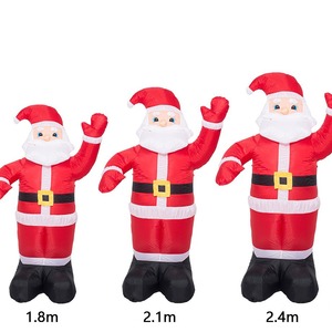 Imperméable Gonflable Père Noël Décoration De Jardin En Plein Air Décoration De Vacances Ameublement Père Noël <span class=keywords><strong>Film</strong></span> D'air Lumineux - Product Image 5