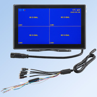 Monitor para Vehículo con Pantalla IPS HD de 10.1 Pulgadas, Resolución de 1024*600 y Grabación en Bucle de 4 Canales