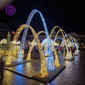 Custom <b>Outdoor</b> Christmas Arch Lights IP65 Waterproof Customizable Size <b>Lighting</b> Style <b>for</b> Malls Parks Hotels Holiday Projects - Product Image 5