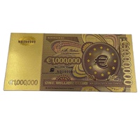 Billets de banque factices de 1 million d'euros en feuille d'or pour la vente en gros en Europe avec design personnalisé