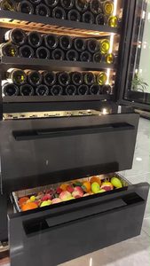 NE-425K-8 Luxury Home Wall Mounted Dual Zone Wine <b>Fridge</b> Beverage Refrigerator Bottom Drinks Drawers <b>Fridge</b> - Product Image 3