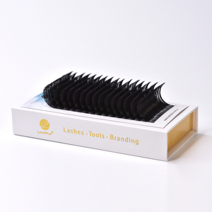 ขนตาแบบพัดลมทำมือขนตาสีดำสนิทสีดำด้านขนตา - Product Image 2