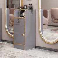 Professionnel rose Rolling Barber Spa Facial Woodiness Salon de coiffure Salon de beauté Chariots de chariot de coiffure