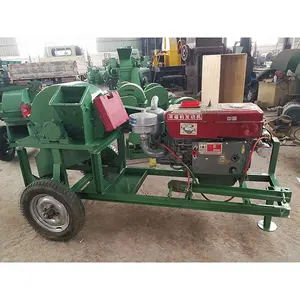 2.2KW Electric wood shredder mobile plate sawdust crusher paper mills Charcoal factory using Sawdust crushing equipment