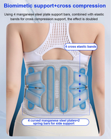 Ceinture de soutien lombaire respirante et réglable pour soulager la douleur sciatique, avec double sangle élastique à compression croisée