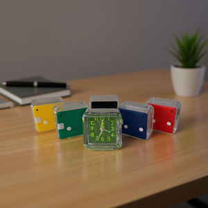 Desk <b>Clock</b> <b>Silent</b> Alarm <b>Clock</b> With Colorful Back Cover For Office Or Home Use - Product Image 3