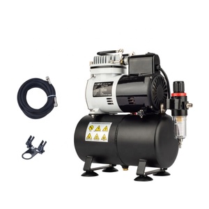 Mini Airbrush thiết lập xi lanh đôi aerografo pintura automotriz Máy nén khí di động cho sơn tự động - Product Image 3