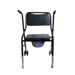 Medtronic Medical Folding Toilet <b>Chair</b> <b>With</b> <b>Wheels</b> For Elderly Indoor Use Black - Product Image 1