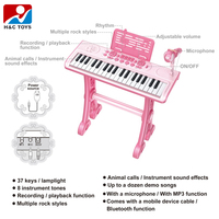 Orgue électronique pour enfants avec microphone 37 touches avec chaise Éducation précoce Clavier électrique pour enfants