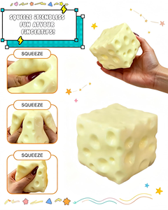 Juguete de Queso Antiestrés, Sin Comprimir, para Apretar, con Textura de Loción, para Niñas y Niños - Product Image 3