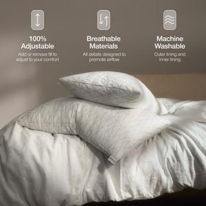 <span class=keywords><strong>Almohada</strong></span> de Látex Ajustable Tamaño Queen, Corte Cruzado, Firmeza Media, Ergonómica, para Dormir Boca Arriba, Boca Abajo y de Lado - Product Image 5
