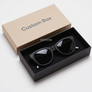 Caja de Gafas de Sol con Tapa y Base Reciclables, Personalizable con Logotipo, Estuche de Embalaje para Gafas Hecho a Mano - Product Image 3