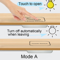 Interrupteur tactile à pénétration 12V Panneau PVC LED Gradateur tactile Éclairage de placard dissimulé intelligent 60W
