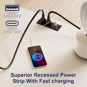 مخصص متعدد الوظائف الأمريكية أريكة مجلس الوزراء سطح المكتب منفذ طاولة 2 منفذ Usb مقبس أثاث مكتب راحة قطاع الطاقة - Product Image 4