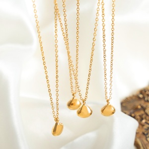 Water Drop O-shaped <b>Chain</b> Necklace <b>Titanium</b> Steel 18k Gold Colorless and Versatile Collar <b>Chain</b> Jewelry Gold Plated Jewelry 2026 - Product Image 3