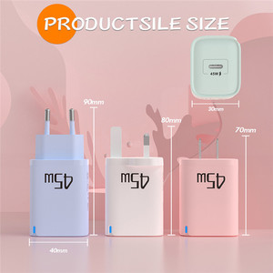 Thả vận chuyển chúng tôi/EU/UK Loại C điện thoại di động khối sạc nhanh Sạc 45W điện thoại di động Bộ sạc - Product Image 2