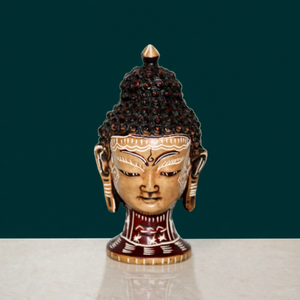 Juego de Estatuas de Cabeza de Buda Hechas a Mano en Resina |   Figura Espiritual Oriental para Decoración del Hogar y la Oficina |   Regalos y Artesanías de Feng Shui al por Mayor - Product Image 1