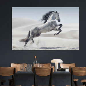 Elegant Desert Stallion Printed Canvas Art, Minimalist Animal Decor,<b>WRAPPED</b> CANVAS - Product Image 3