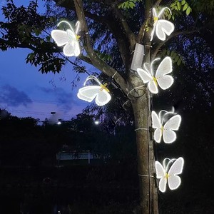 Fournisseur de vente de lampes <span class=keywords><strong>LED</strong></span> papillon paysagères, éclairant les espaces extérieurs, papillon dynamique 3D époustouflant pour la décoration, motif lumineux - Product Image 6