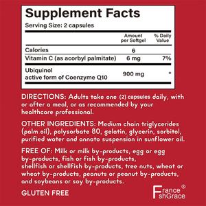 Ubiquinol Mega CoQ10 Superior, Suplemento Natural Soluble en Grasa, Forma de Coenzima Q10, Antioxidante para la Salud del Corazón, 60 Cápsulas - Product Image 2