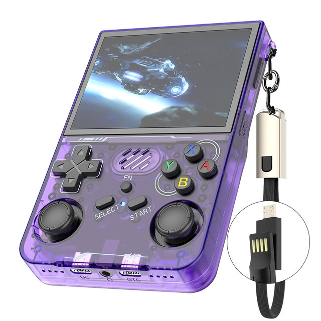R36XX Retro Handheld Game Console Linux System 3.5 Inch IPS Screen Portable Pocket Video Player 64GB 128GB Wi-Fi Enabled Games