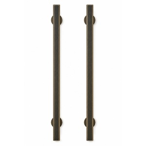 Manija <span class=keywords><strong>de</strong></span> <span class=keywords><strong>Puerta</strong></span> <span class=keywords><strong>de</strong></span> Latón Sólido, Rectangular Escalonada, en Bronce Negro, Herraje <span class=keywords><strong>de</strong></span> Entrada para Puertas <span class=keywords><strong>de</strong></span> Vidrio, Madera, Hoteles, Villas y Comercios, <span class=keywords><strong>de</strong></span> Primera Calidad - Product Image 2