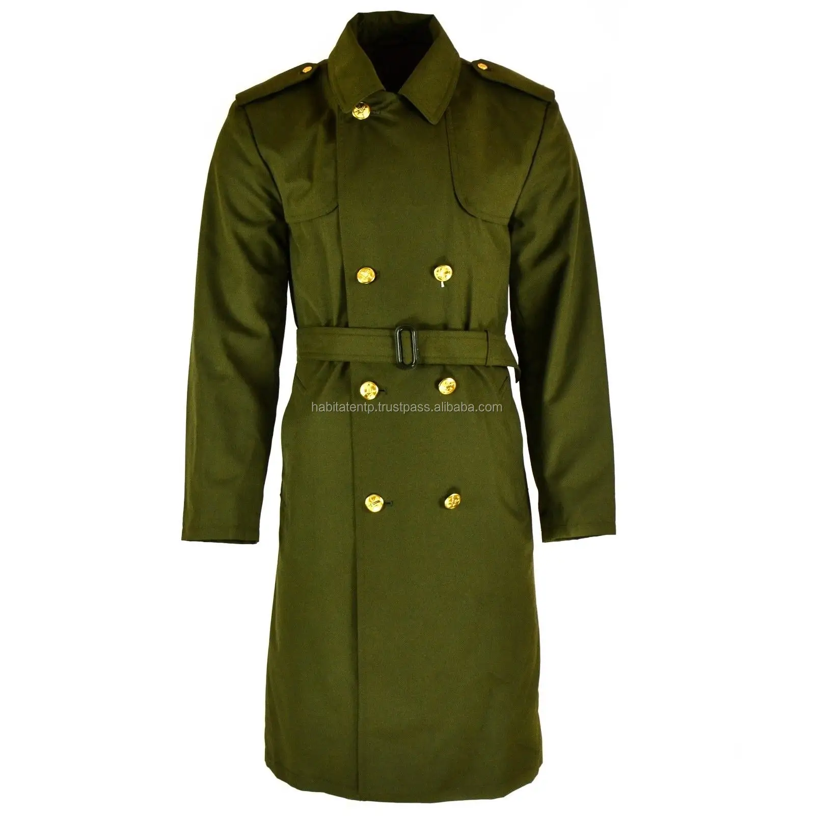 Tschechischer Mantel Trenchcoat CZ Ausgabe Langer Regenmantel oliv Schwerer Lang mantel Herren uniformen