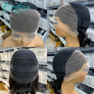 Parrucche <span class=keywords><strong>Bob</strong></span> Lisce Senza Colla in Capelli Umani, Frontale in Pizzo 13x4 4x4 5x5 2x6 per Donne Nere, Densità 210%, <span class=keywords><strong>Bob</strong></span> <span class=keywords><strong>Corto</strong></span> 8 Pollici 15A SDD - Product Image 5