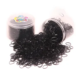 Bandas de goma elásticas para el cabello para niños negras de una sola vez, bandas para el cabello de diseñador personalizadas para niñas, bandas para el cabello al por mayor