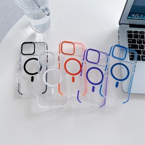 Funda Magnética de Lujo de Alta Transparencia para iPhone 17 Pro Max, 17 Air, 16, 15, 14, 13, 12, Antideslizante, Protectora, con Parte Trasera Transparente - Product Image 1