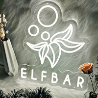 Letrero de neón ELFBAR, luz Led USB, acrílico transparente, personalizable, letrero de neón para fiesta de cumpleaños, decoración de pared